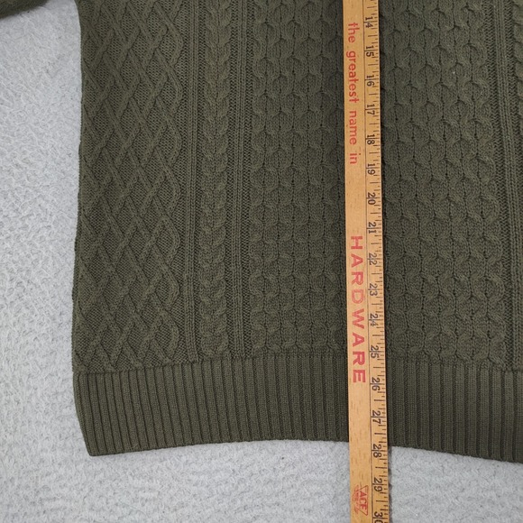 Nike Life Cable Knit Turtleneck Sweater Mens Small Cargo Khaki Olive FB7770-325 - Picture 11 of 15